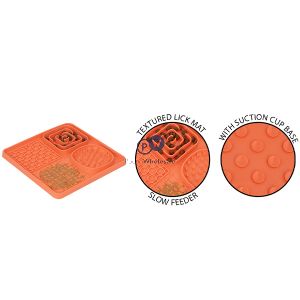 Smart Choice Slow Feeder Textured Dog Lick Mat 25cm X 20cm Assorted Colours