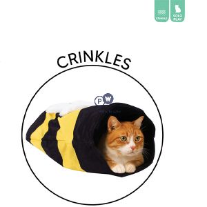 Smart Choice Bumblebee Plush Crinkle Cat Bag 48cm X 36cm