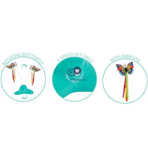 Smart Choice Fluttering Rotating Butterfly Cat Toy Assorted Colours