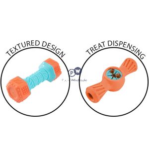Smart Choice Rubber Textured & Treat-dispensing Dog Toy 18cm Assorted
