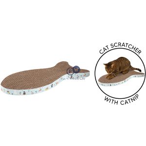 Smart Choice Fish-shaped Cardboard Cat Scratcher 50cm