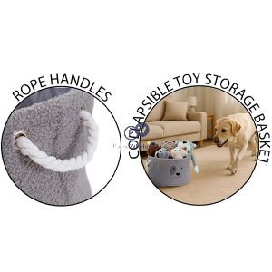 Smart Choice Plush Puppy Dog Toy Storage Basket 33cm X 33cm X 20cm Assorted Colours