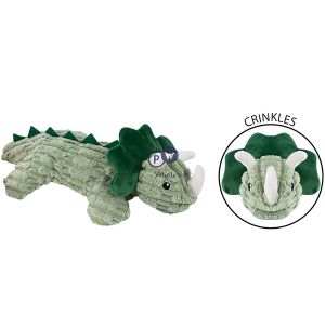 Smart Choice Squeaky Crinkle Plush Dino Dog Toy 40cm Assorted Colours