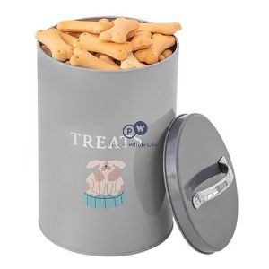 Smart Choice Dog Print Pet Treat Tin 19cm X 13cm