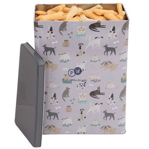 Smart Choice Rectangular Dog & Cat Print Pet Treat Tin 25cm X 18cm