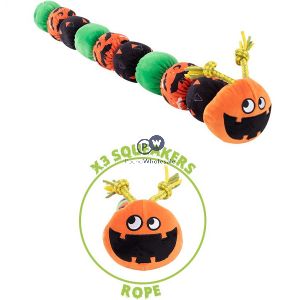 Smart Choice Halloween Plush Rope Squeaky Creepy Crawler Caterpillar Dog Toy 72cm