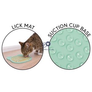 Smart Choice Rubber Cat Head Pet Slow Feeder Lick Mat Assorted Colours
