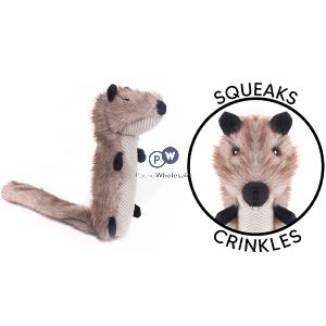 Smart Choice Squeaky Plush Long Tail Animal Dog Toy 40cm Assorted