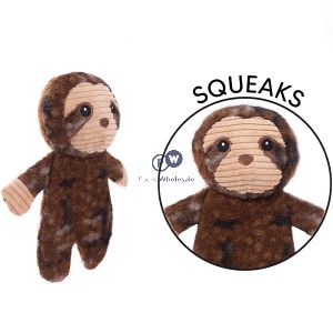 Smart Choice Squeaky Plush Flat Animal Dog Toy 25cm Assorted