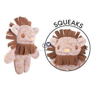 Smart Choice Squeaky Plush Crinkle Short Animal Dog Toy 16cm Assorted