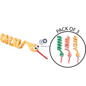 Smart Choice Plush Spring Snake Cat Toy 19cm 3 Pack