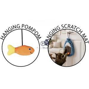 Smart Choice Plush Hanging Cat Scratcher 31cm Assorted Colours