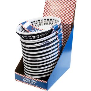 Bbq Assorted Colour Plastic Serving Baskets 4 Pack Cdu