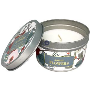Holiday Floral Assorted Scented Tin Candles 3oz Gift Set 3 Pack