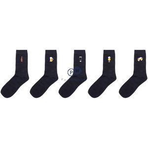 Farley Mill Assorted Men's Embroidered Beer Socks 5 Pack