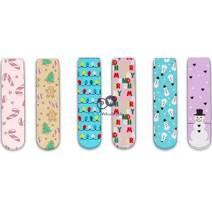 Farley Mill Girls Printed Novelty Cosy Christmas Gripper Socks 2 Pack Assorted