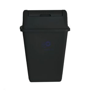 Black Plastic Swing Top Bin 10l