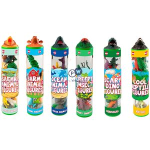 Hoot Mixed Realistic Animal Figures Tube 15 Pack Cdu Assorted