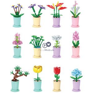 Hoot Series 2 Build-a-blox Plant Pot Collection Building Block Kits Cdu Assorted