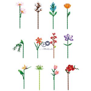 Hoot Series 1 Build-a-blox Floral Collection Building Block Kits Cdu Assorted