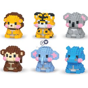 Hoot Build-a-box Safari Collection Building Block Kits Cdu Assorted
