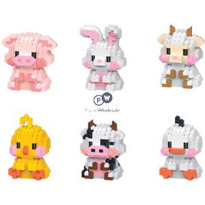 Hoot Build-a-box Farm Collection Building Block Kits Cdu Assorted