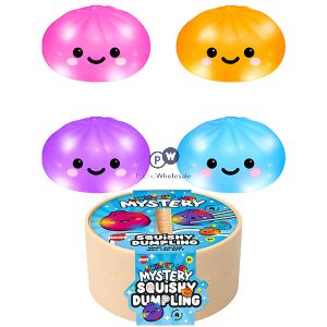 Hoot Colourful Led Mystery Squishy Dumpling Squish Toy 8.5cm Cdu Assorted Colours