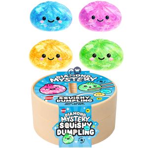 Hoot Diamond Mystery Squishy Dumpling Squish Toy 8.2cm Cdu Assorted Colours