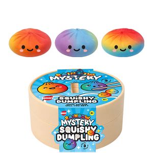 Hoot Rainbow Mystery Squishy Dumpling Squish Toy 8.2cm Cdu Assorted Colours