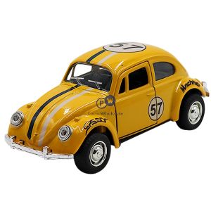 Die Cast Alloy Superbug Pull-back Car Yellow