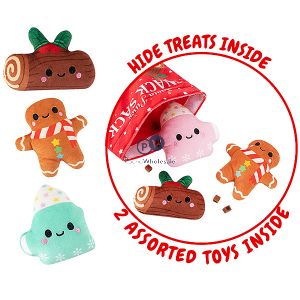 Smart Choice Christmas Santa Paws Hide & Seek Plush Dog Toy Set