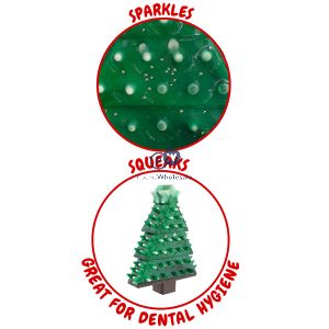 Smart Choice Christmas Squeaky Festive Tree Rubber Dog Toy 9.5cm Assorted Colours