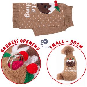 Smart Choice Christmas Little Pudding Festive Dog Jumper Small 30cm