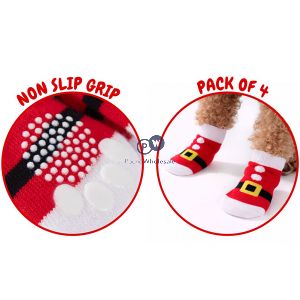 Smart Choice Christmas Dog Socks 4 Pack Assorted