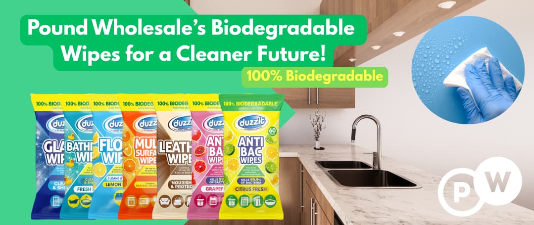Pound Wholesale’s Biodegradable Wipes for a Cleaner Future!