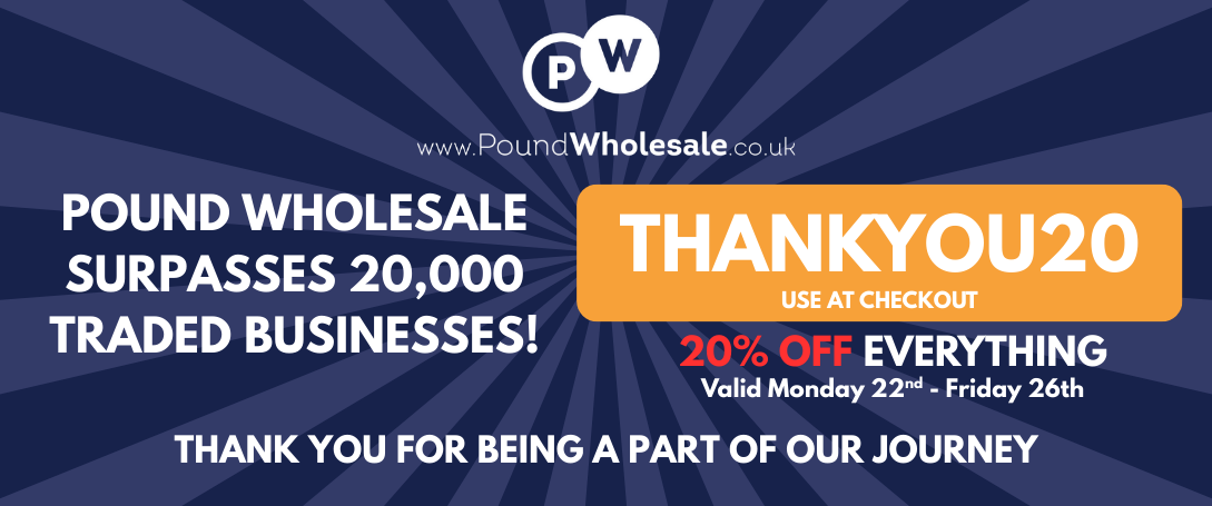 Pound Wholesale Surpasses 20,000 Traded Businesses Worldwide!